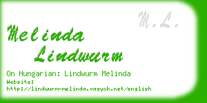 melinda lindwurm business card